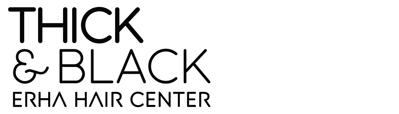 Thick &amp; Black ERHA Hair Center Logo